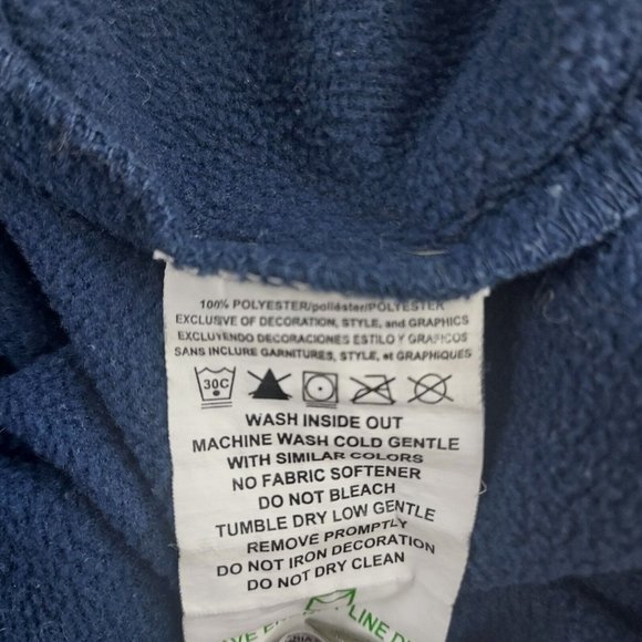 NFL Team Apparel Mens Medium Blue Patriots Long Sleeve Quarter Zip Pullover - Picture 5 of 5